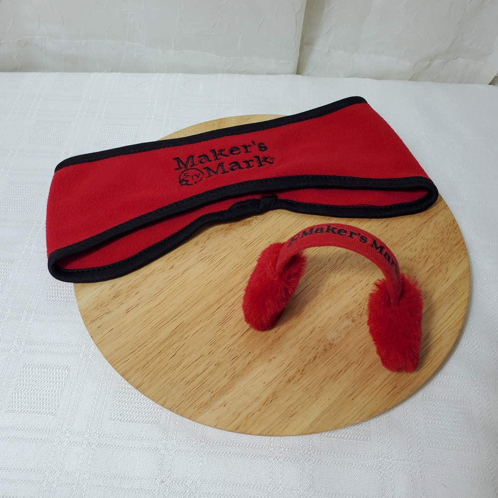 Maker's Mark Fleece Women Men Ear Warmers Headband & Bottle Earmuffs Accessories